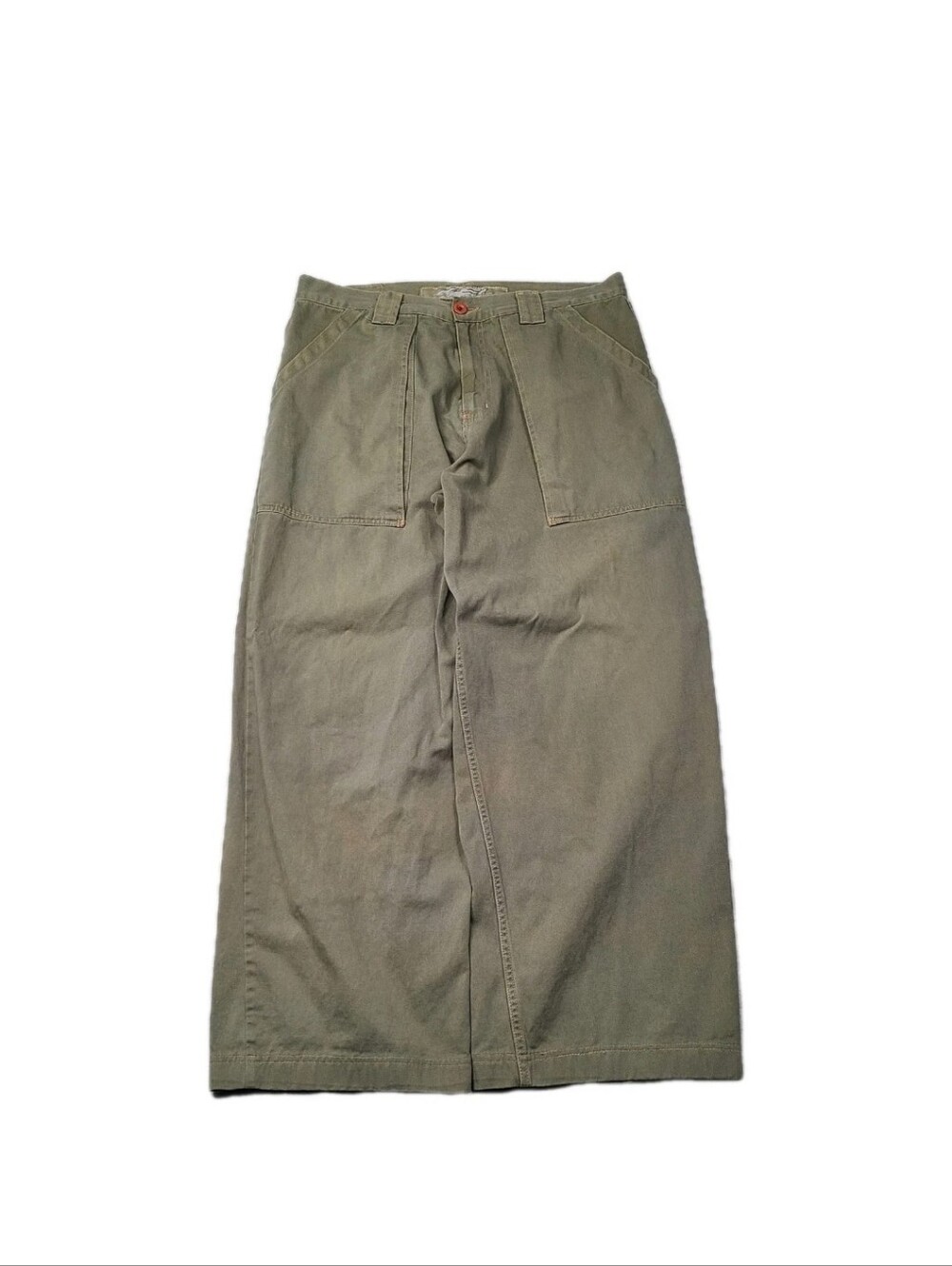 Vtg L.E.I Mens SUPER BAGGY Skater Pipes Chino Pants Military Olive Grunge 36x30